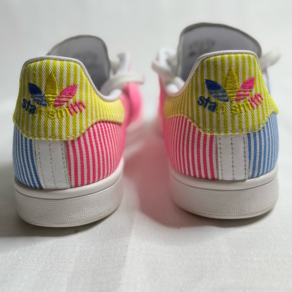Adidas Men’s Shoes Stan Smith Limited Edition Pride Rainbow Seersucker 8.5 - Picture 9 of 10